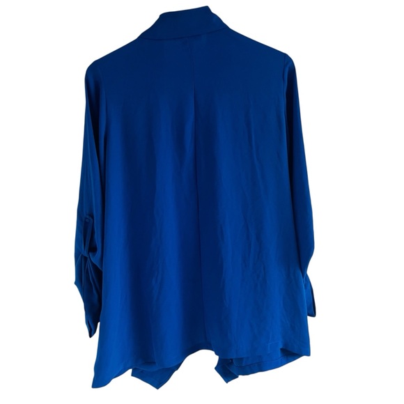 Lane Bryant Open Blue Draped Cardigan Top - Picture 4 of 5